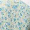 Pull à manches courtes en coton mélangé blanc/bleu