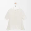 Pull à manches courtes en mélange mohair blanc