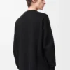 Pull à poche Anagram en coton mélangé Noir/Blanc