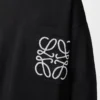 Pull à poche Anagram en coton mélangé Noir/Blanc