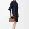 Robe chemise en coton bleu marine Robe chemise en coton bleu marine
