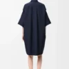 Robe chemise en coton bleu marine Robe chemise en coton bleu marine