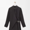 Robe chemise en coton Noir