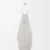 Robe drapée en soie blanche