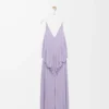 Robe drapée en viscose Lilas