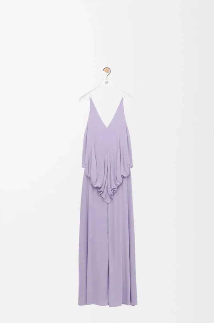 Robe drapée en viscose Lilas