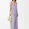 Robe drapée en viscose Lilas