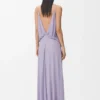 Robe drapée en viscose Lilas