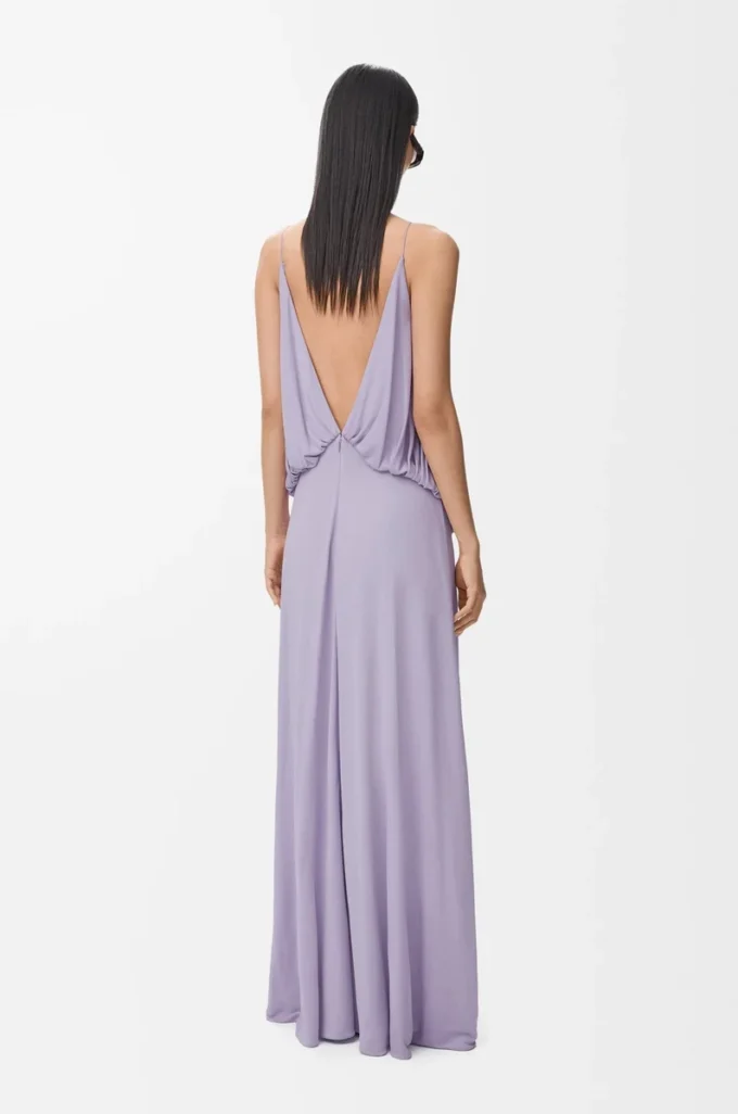 Robe drapée en viscose Lilas