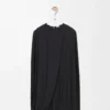 Robe drapée en viscose Noir Robe drapée en viscose Noir