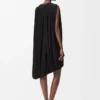 Robe drapée en viscose Noir Robe drapée en viscose Noir
