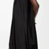Robe drapée en viscose Noir Robe drapée en viscose Noir