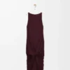 Robe en viscose bordeaux