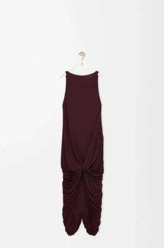 Robe en viscose bordeaux