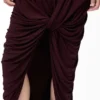 Robe en viscose bordeaux