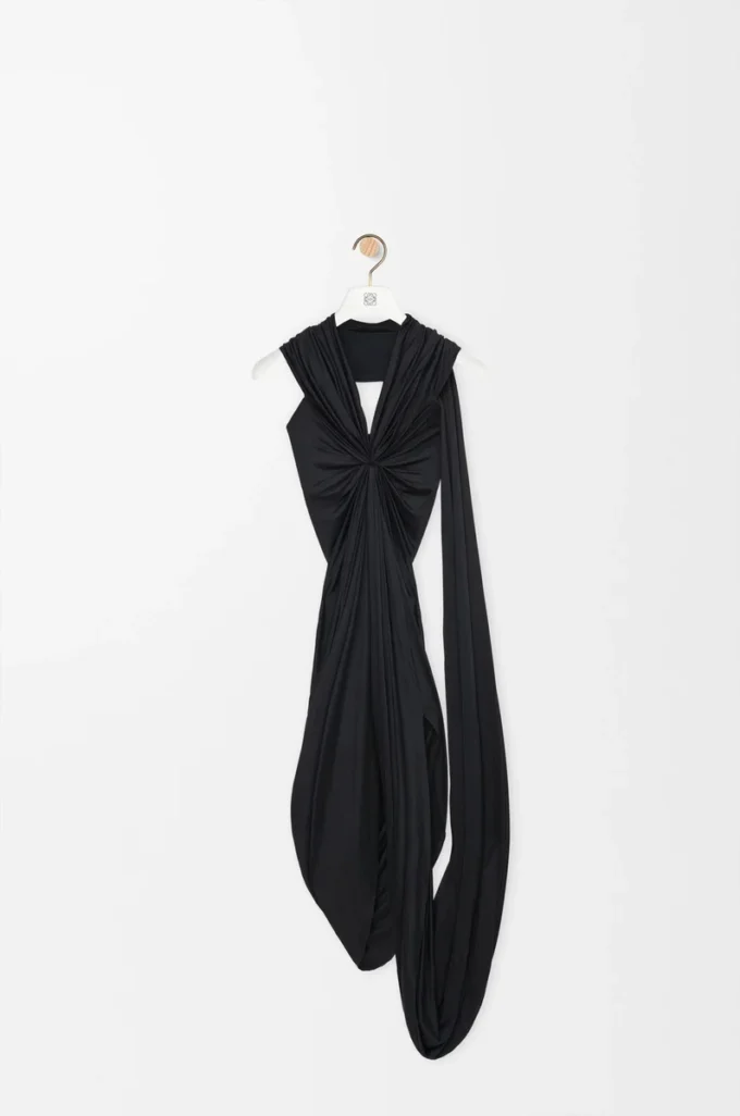 Robe en viscose Noir