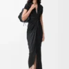 Robe en viscose Noir