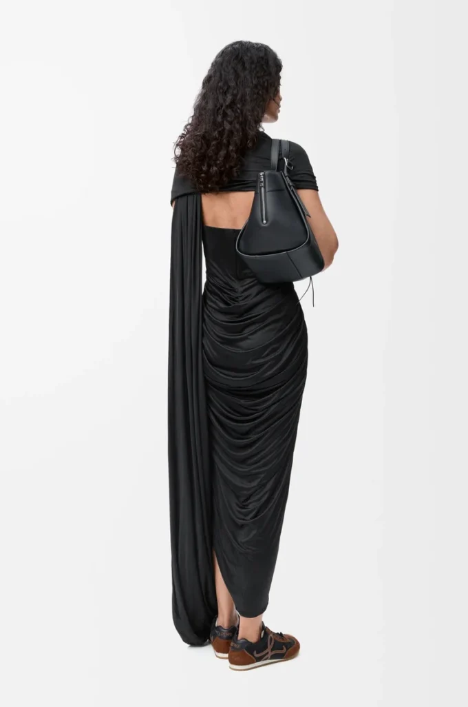 Robe en viscose Noir