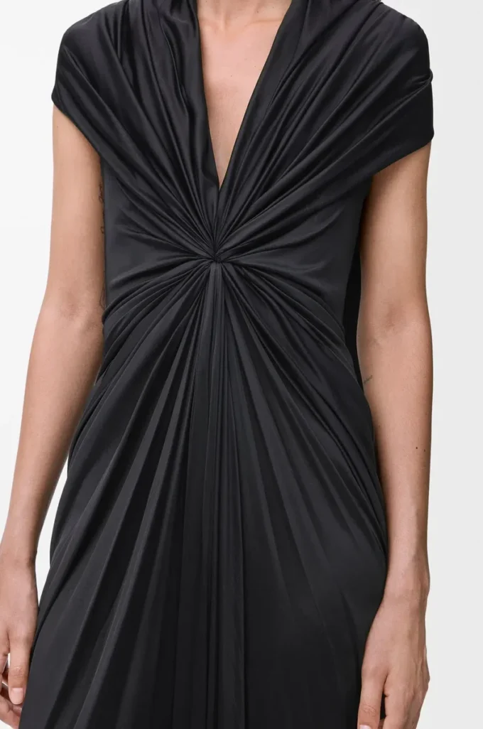 Robe en viscose Noir
