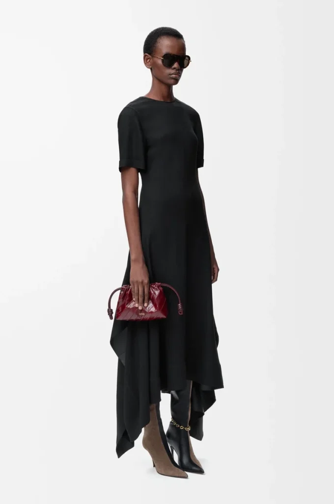 Robe en viscose stretch Noir
