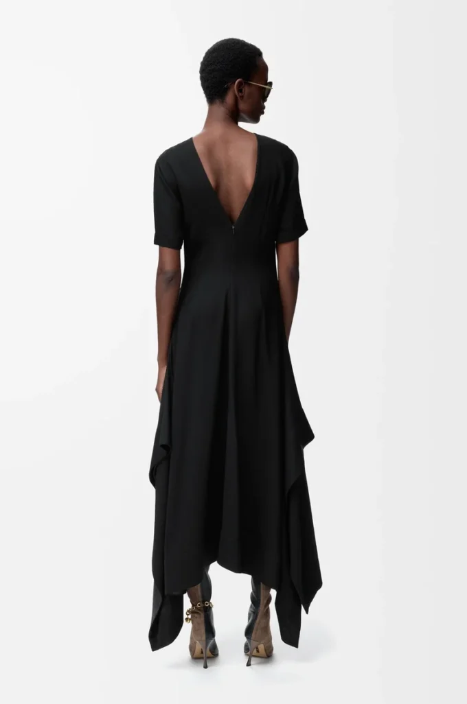 Robe en viscose stretch Noir