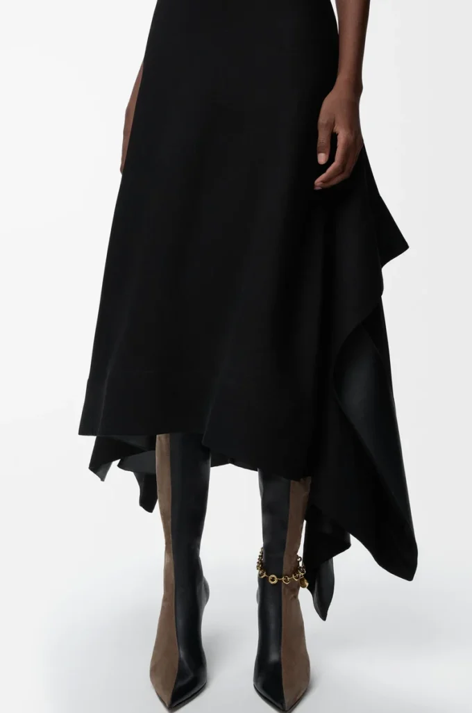 Robe en viscose stretch Noir