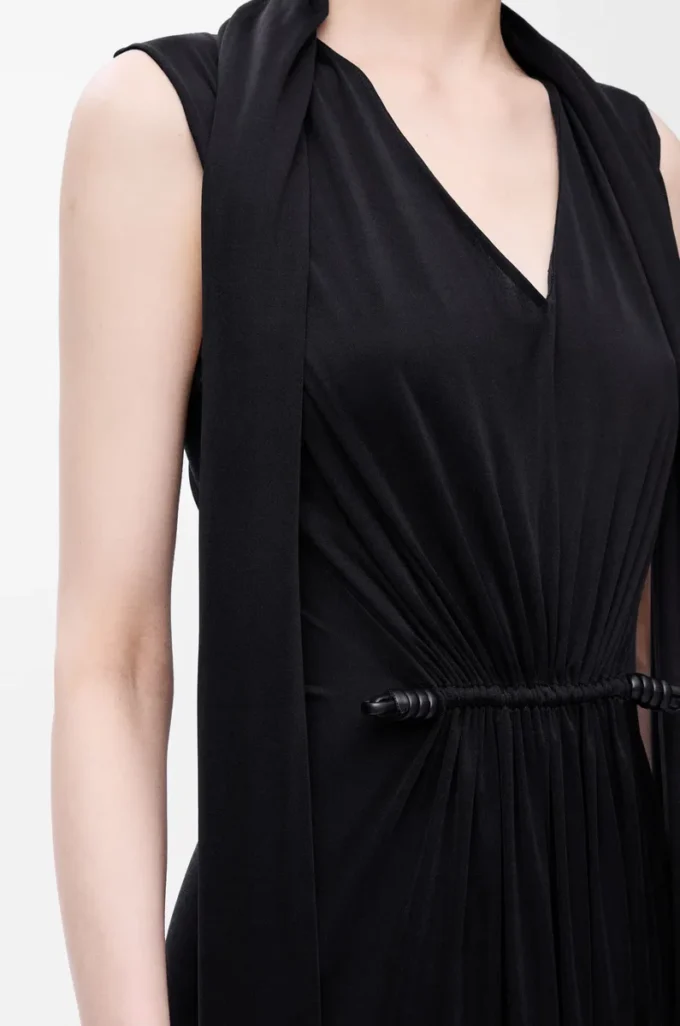 Robe flamenco en soie noire