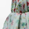 Robe flamenco en viscose vert/rouge
