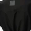 Robe à manches courtes en coton et soie Noir