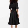 Robe à manches courtes en coton Noir