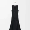 Robe portefeuille en coton Noir
