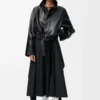 Robe portefeuille en coton Noir
