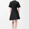 Robe torsadée en taffetas de soie mélangée Noir Robe torsadée en taffetas de soie mélangée Noir