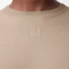 Robe trapèze en coton mélangé Beige