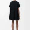 Robe trapèze en coton mélangé Noir Robe trapèze en coton mélangé Noir