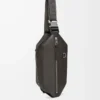 Sac à bandoulière convertible en cuir de veau classique gris foncé