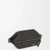 Sac à bandoulière convertible en cuir de veau classique gris foncé