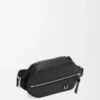 Sac à bandoulière convertible en cuir de veau classique Noir
