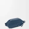 Sac à bandoulière convertible en cuir de veau classique teint indigo