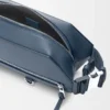 Sac à bandoulière convertible en cuir de veau classique teint indigo