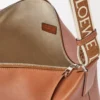Sac à bandoulière Cubi en cuir de veau lisse et souple et jacquard beige