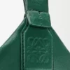 Sac à bandoulière Cubi en cuir de veau lisse et souple et jacquard Evergreen