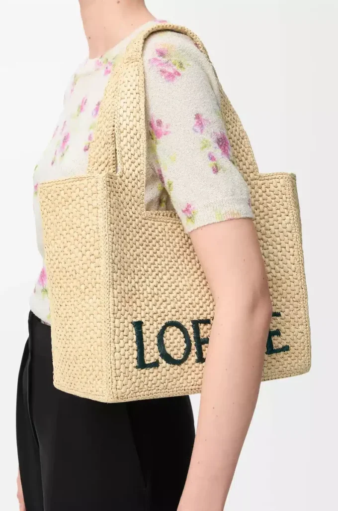 Sac cabas moyen LOEWE Font en raphia naturel Sac cabas moyen LOEWE Font en raphia naturel