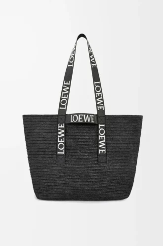 Sac cabas pliable en raphia Noir Sac cabas pliable en raphia Noir