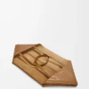 Sac cabas XXL Puzzle Fold en cuir de veau brillant Oak