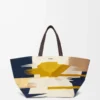 Sac cabas XXL Puzzle Fold en toile multicolore