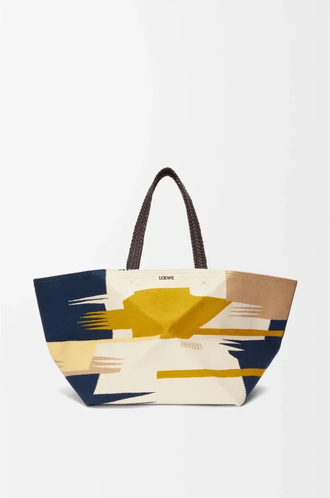 Sac cabas XXL Puzzle Fold en toile multicolore
