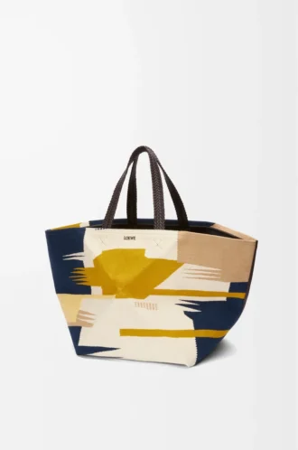 Sac cabas XXL Puzzle Fold en toile multicolore