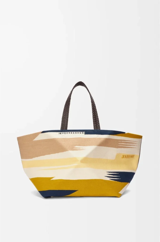Sac cabas XXL Puzzle Fold en toile multicolore