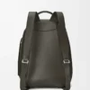 Sac à dos Flamenco en cuir de veau souple et brillant Gris foncé
